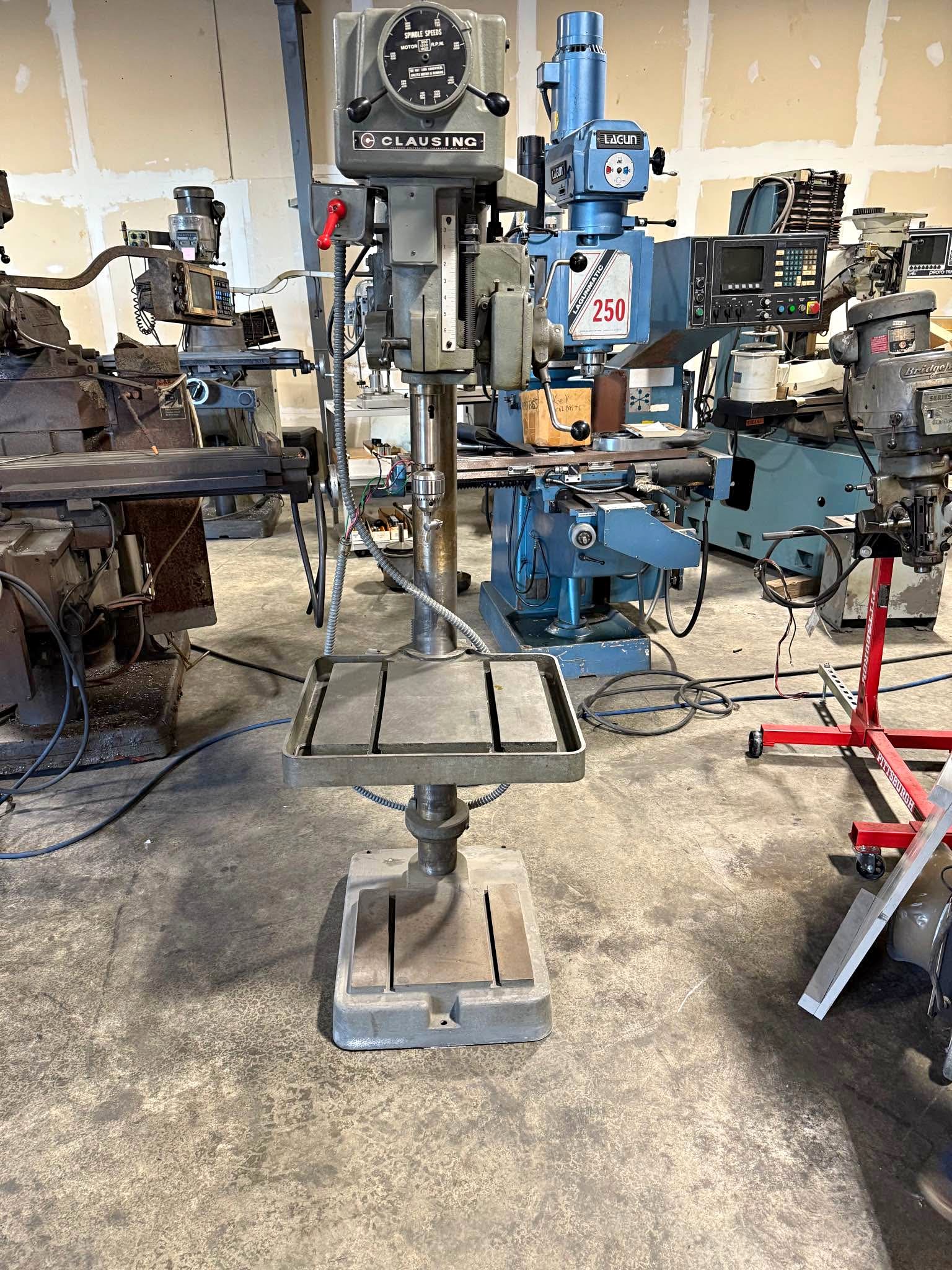 Clausing 2276 drill press 20” 220v three phase with forward and reverse ...