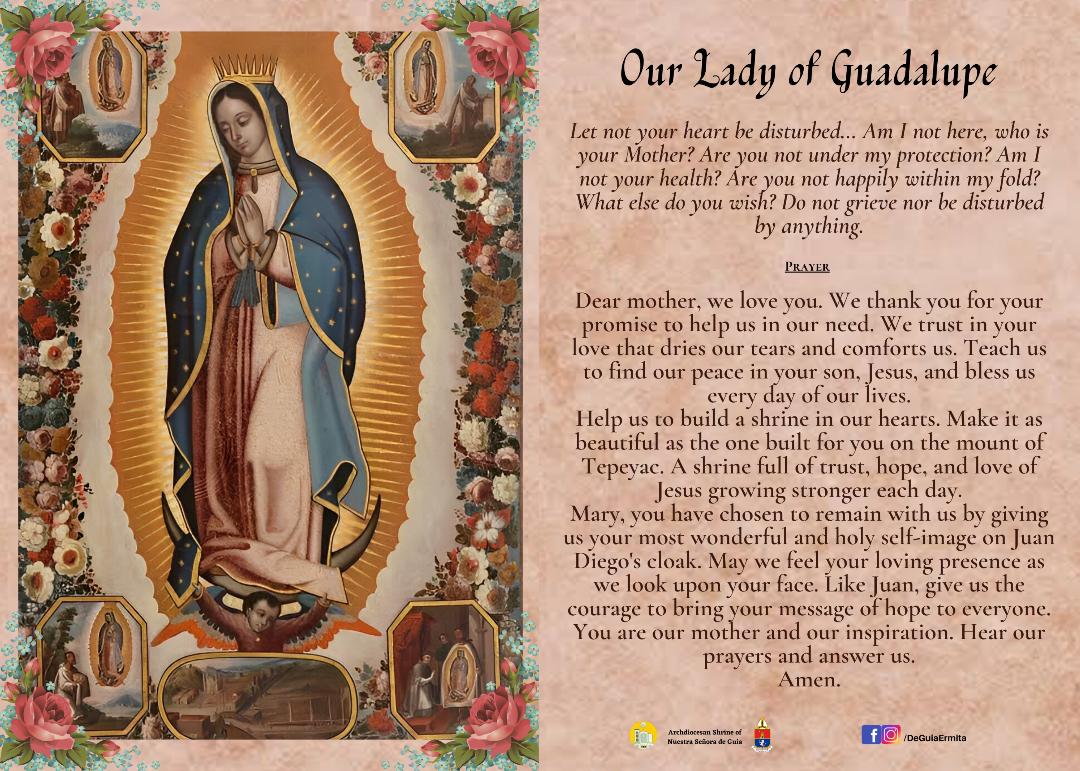 The Feast of Our Lady of Guadalupe is celebrated on December 12. Mary ...