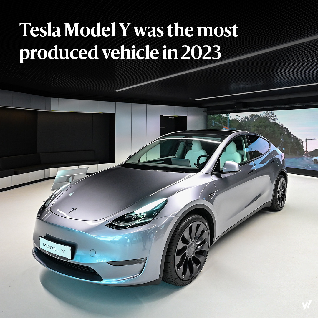 Yahoo News - The Tesla Model Y topped global auto... | Facebook