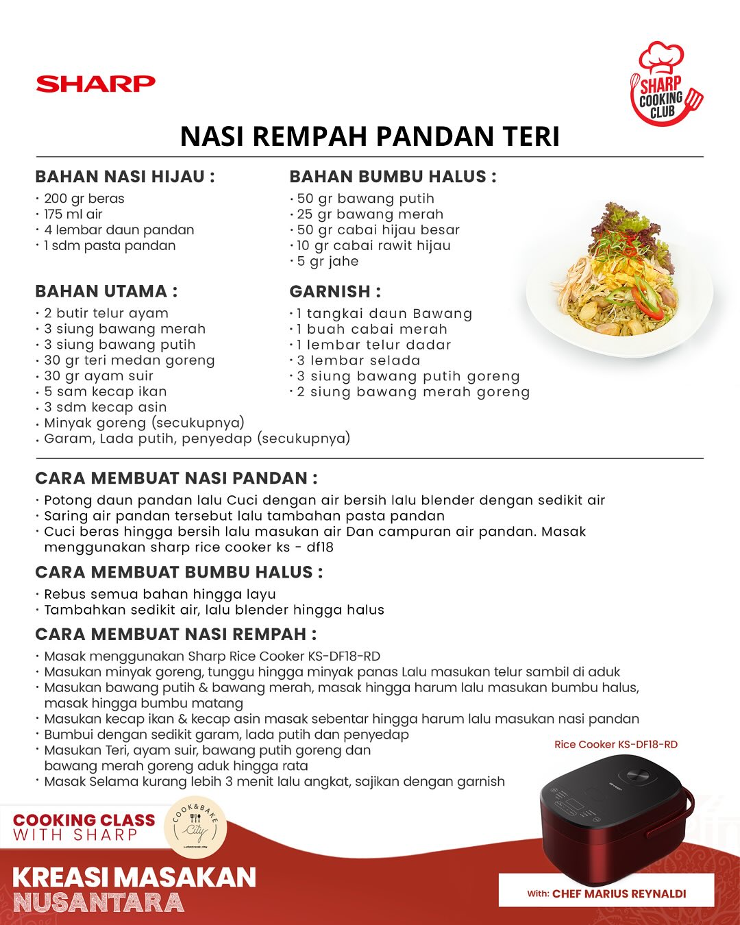 Hi Moms Berikut adalah menu Cooking... - Sharp Cooking Club | Facebook