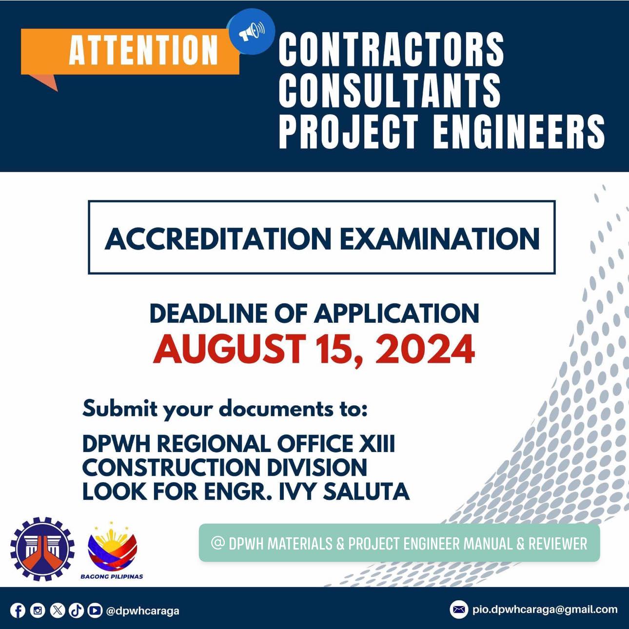 DPWH - [CONFIRMED] As expected, there will be a special PE exam before ...