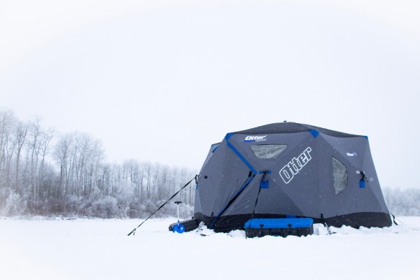 3 pocket cargo net otter fish house 201046 Storage duty mesh system will help anglers keep their gear dry and off the ice but always within reach. Otter Overhead Storage Hammock