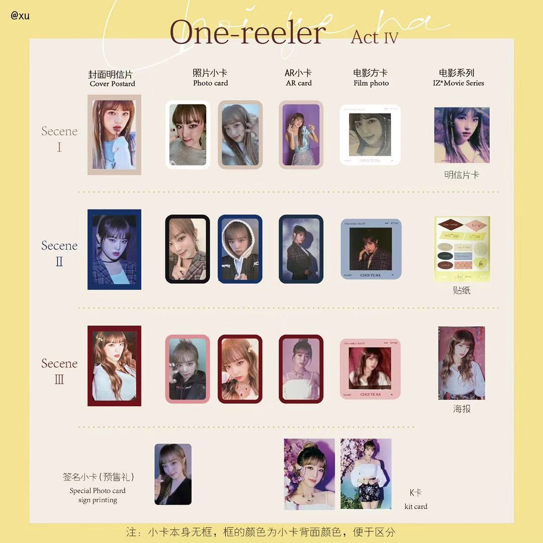 IZ*ONE 4th Mini Album 'One-reeler' / Act IV Album photocard list ❤
