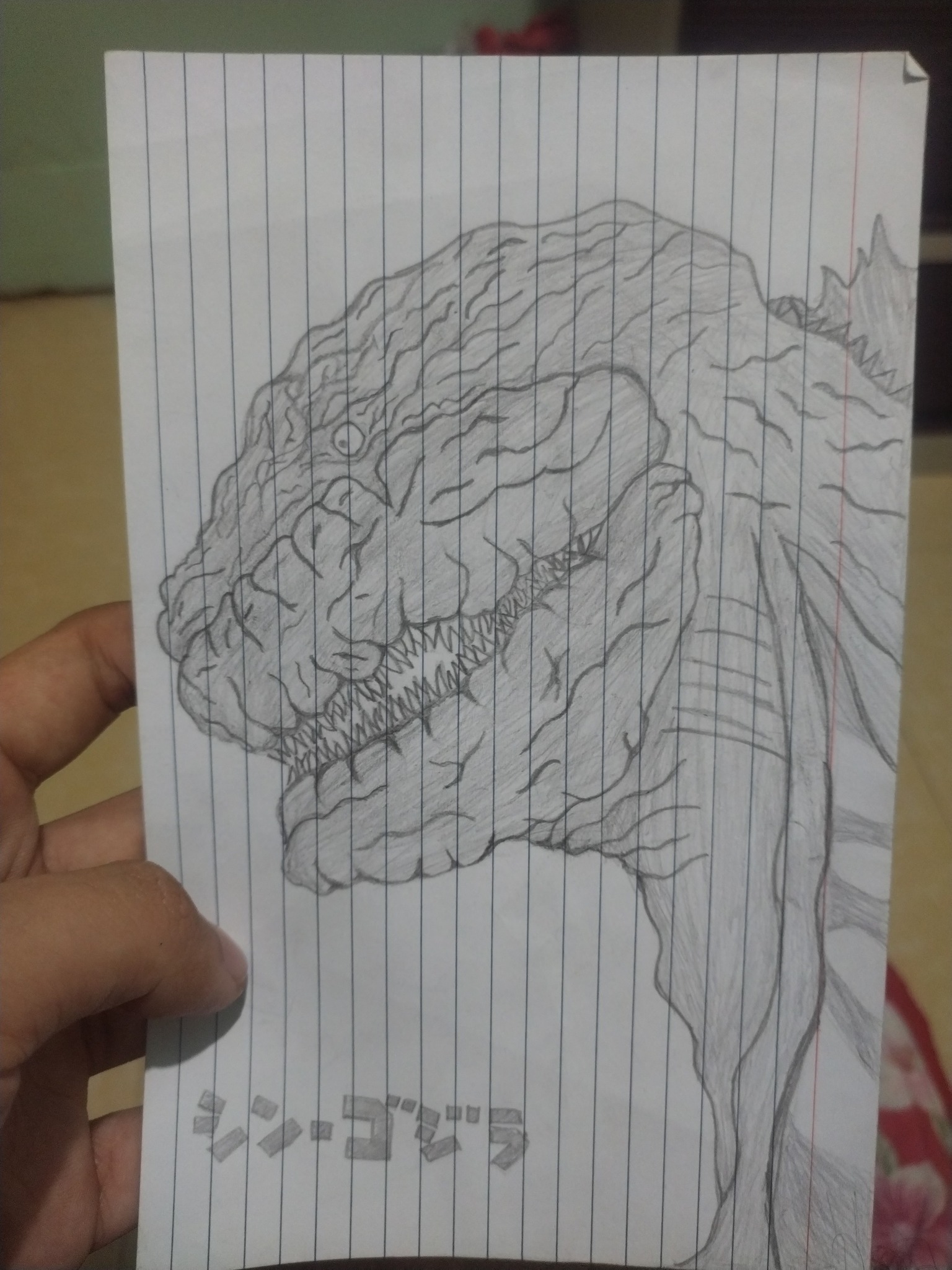 Back when I was 8 years old, I have a habit of drawing Godzilla