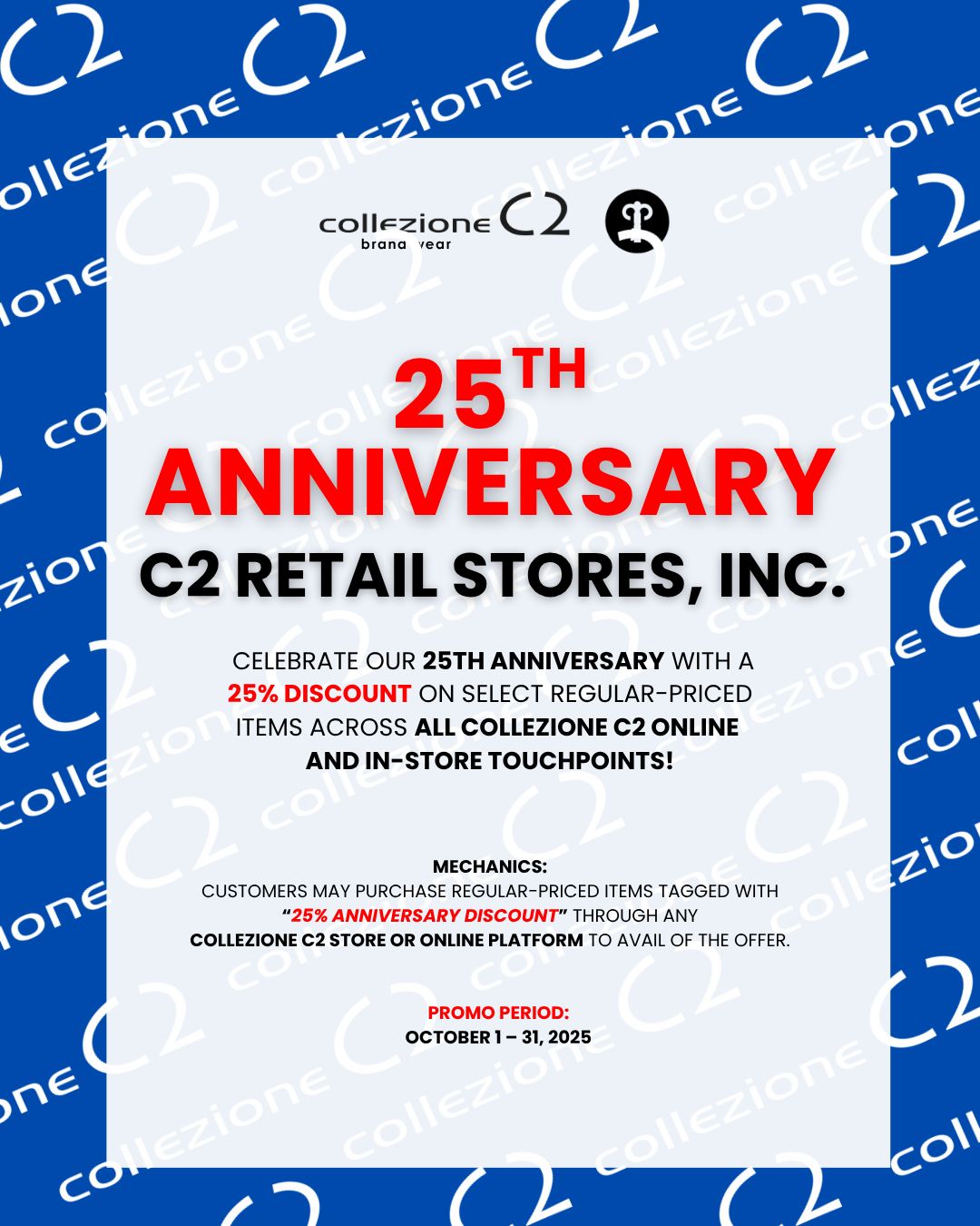 25 years strong! Celebrate our... - Collezione C2 PH | Facebook