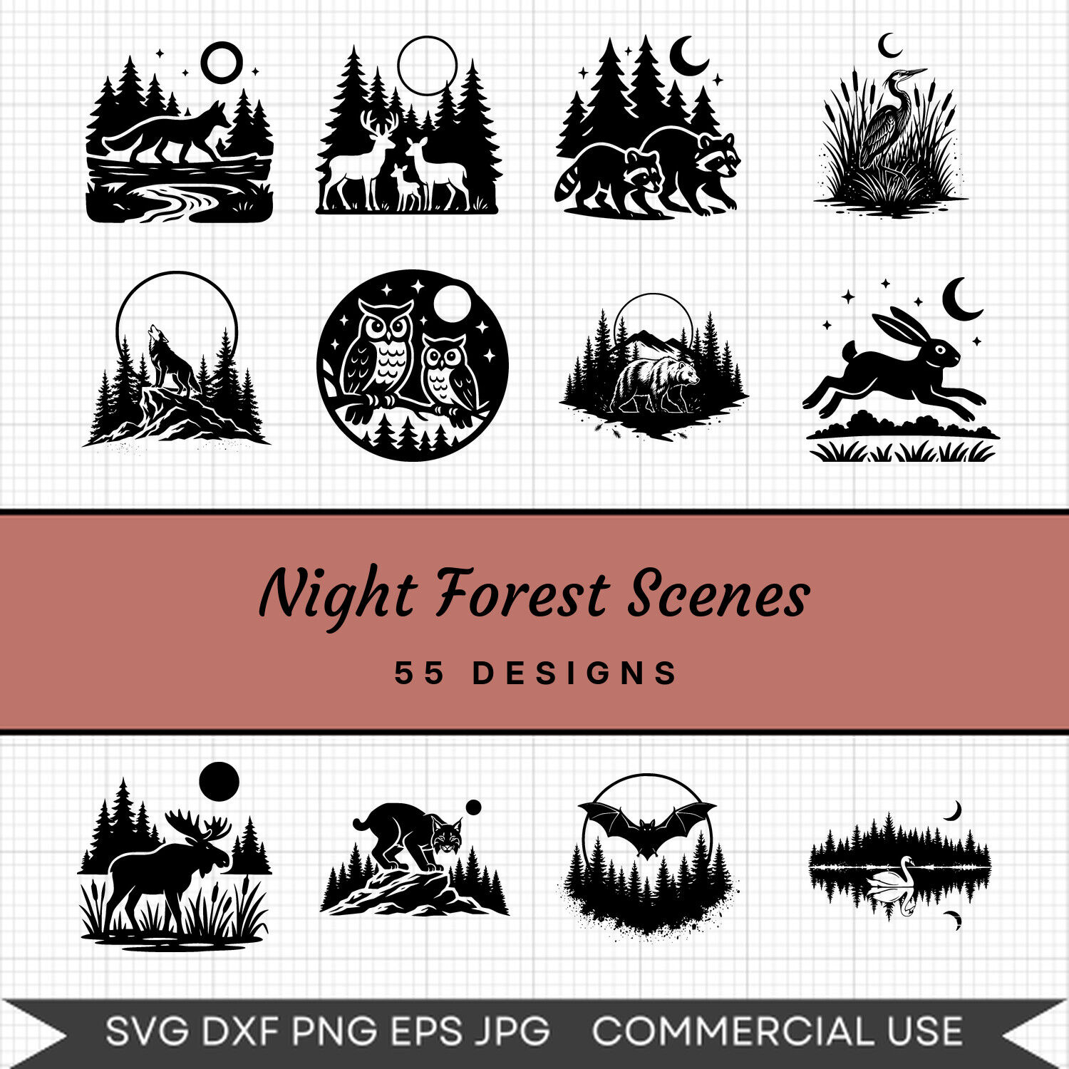 Creative - 55 beautiful new night forest scenes ready for your next ...
