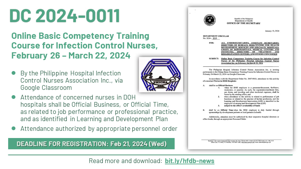 HFDB - Department Circular No. 2024-0011 January 19, 2024 Online Basic ...