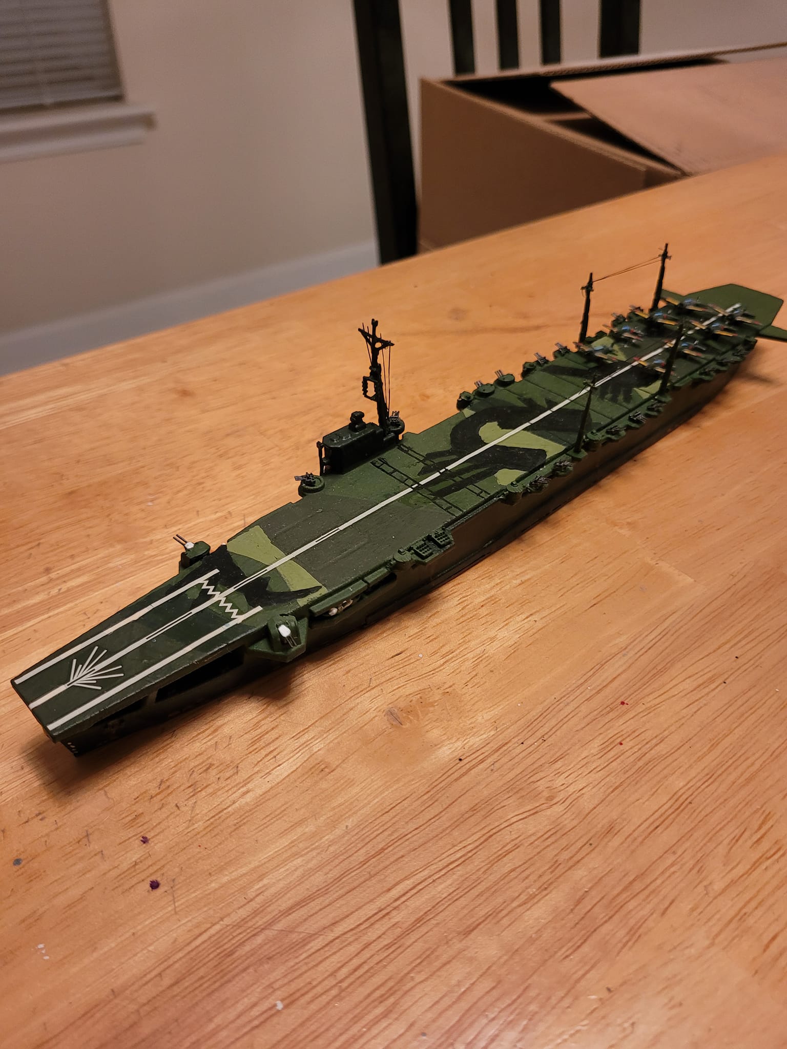 Finished japanese carrier ibuki with zuiho camouflage