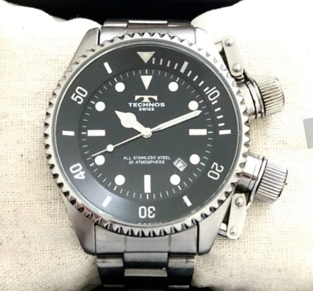 Technos Super Diver Grey Dial Swiss Made Ref : 15302 Size : 30mm 