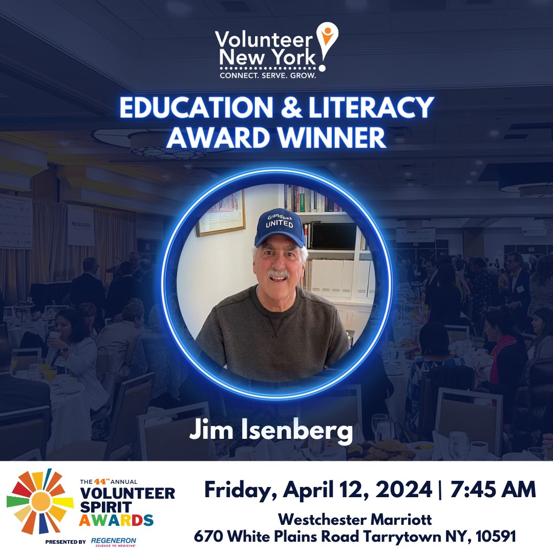 Meet Jim Isenberg, our 2024 Education... - Volunteer New York | Facebook