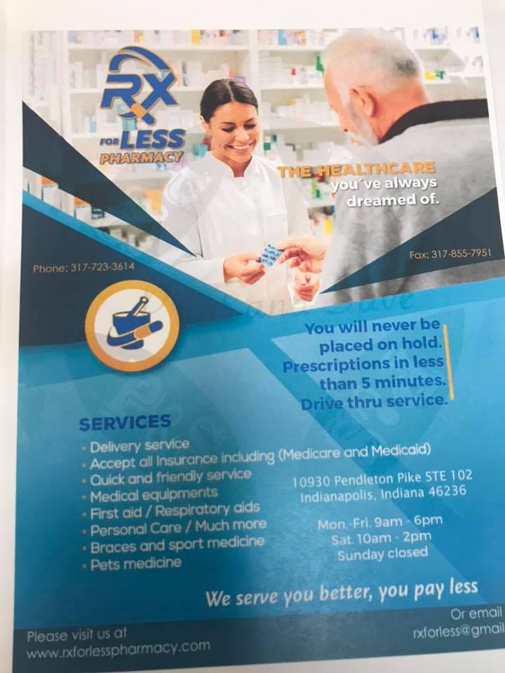 Rx For Less Pharmacy | Indianapolis IN