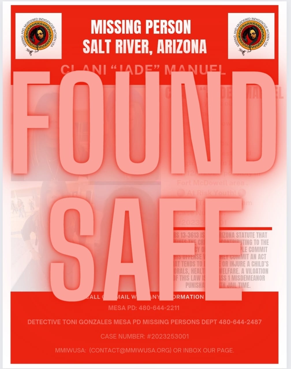 Missing - 🔵UPDATE FOUND SAFE🔵 It is with great pleasure we announce ...
