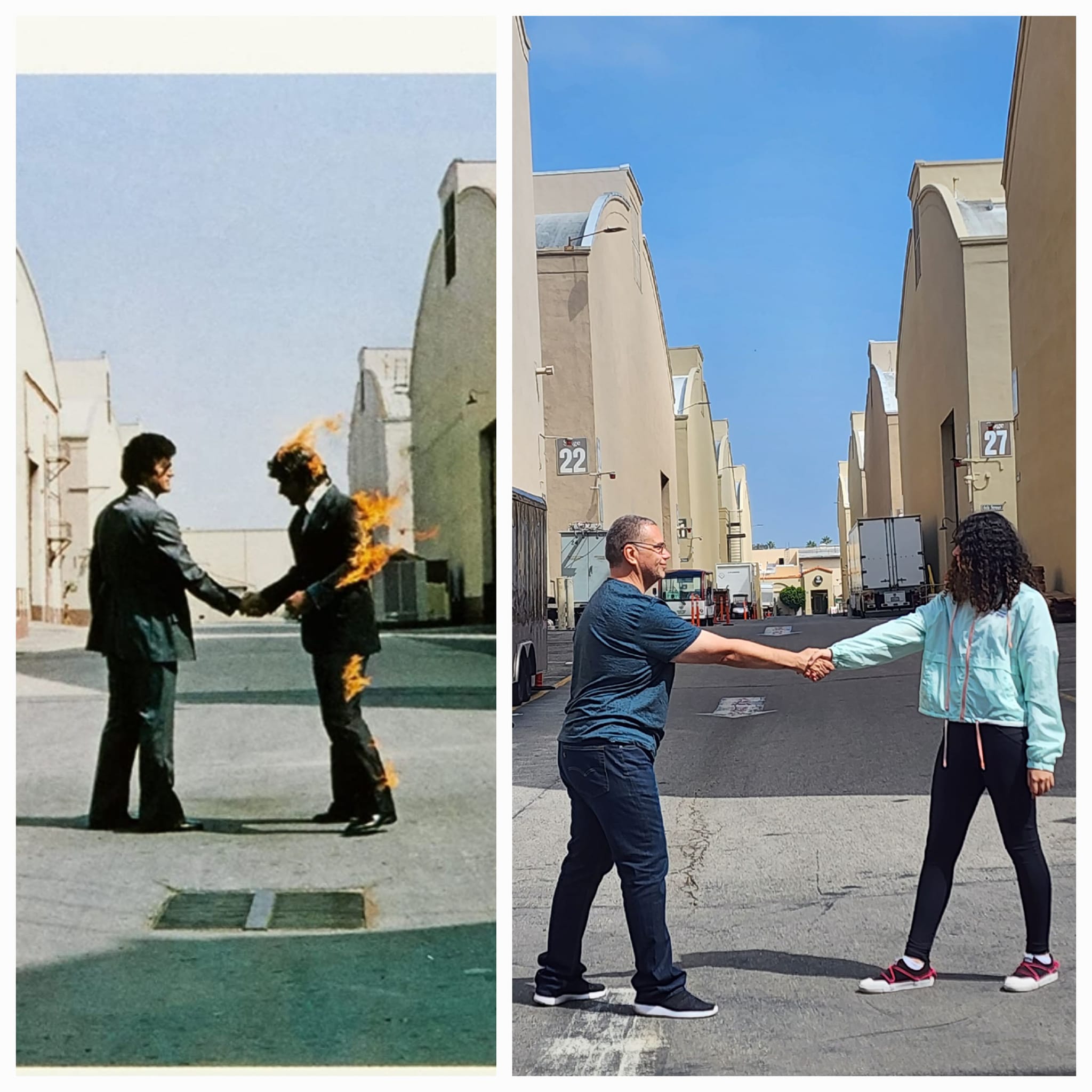 Pink Floyd, Wish You Were Here Album Cover Location: Warner Bros 