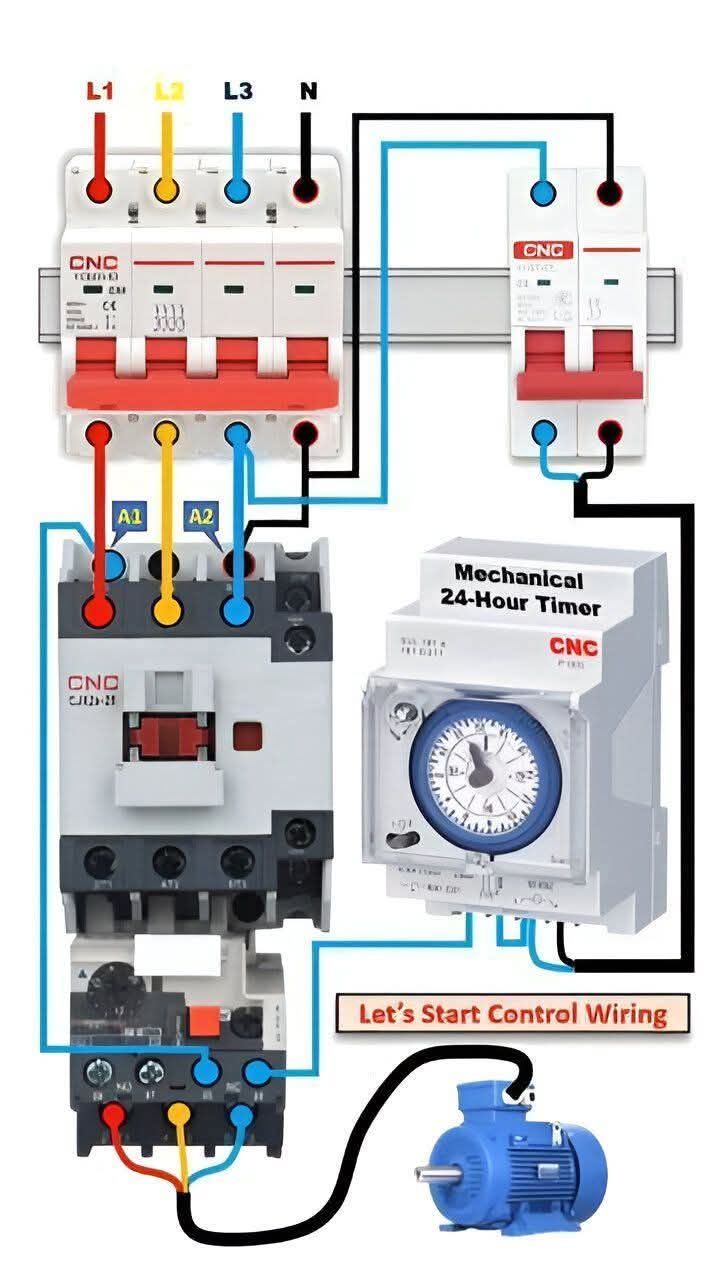 Electrical - Automatic Motor Control with Timer, Contactor, and ...