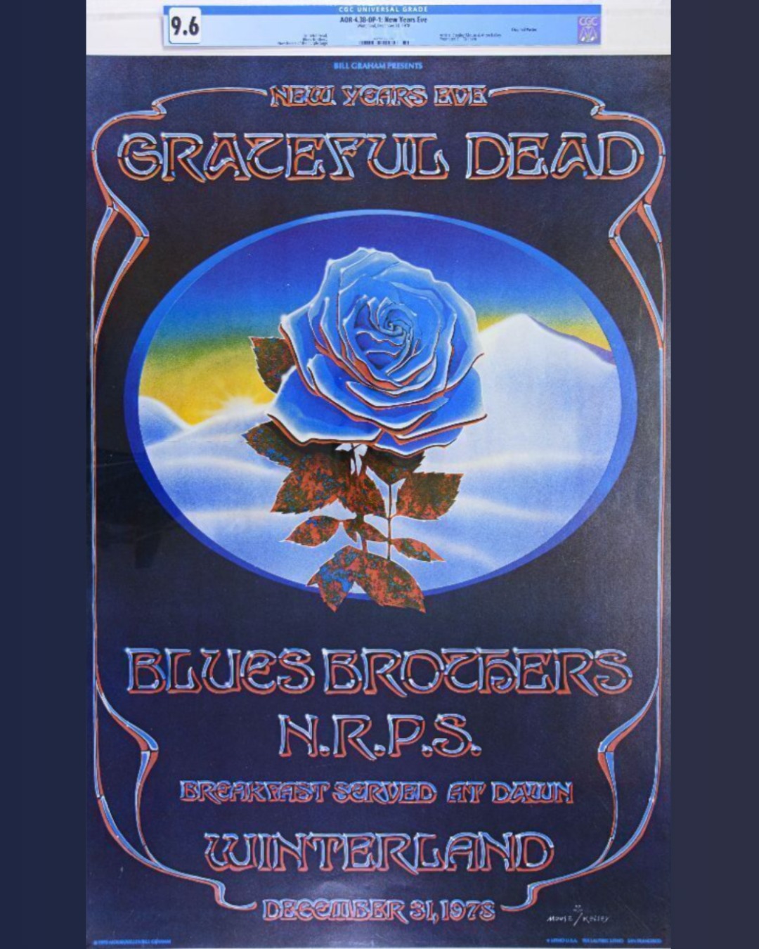 New Year's Eve poster from 1988 concert | Oakland, CA