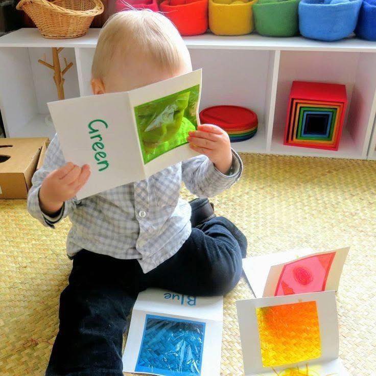 Crafty - DIY Color Cards with some cellophane for some fun sensory play ...