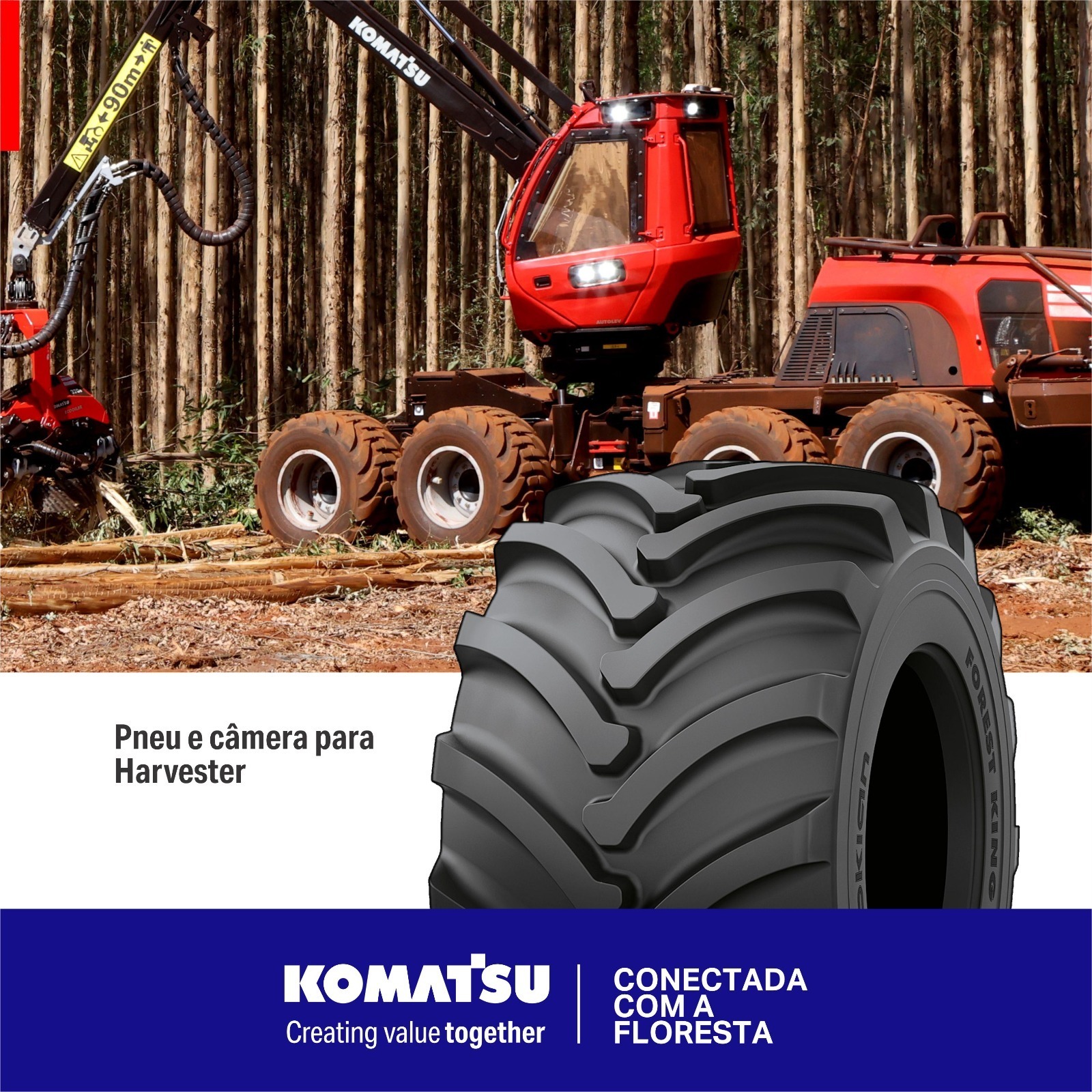 Os Pneus Harvester e câmara 🛞 são projetados para otimizar o seu