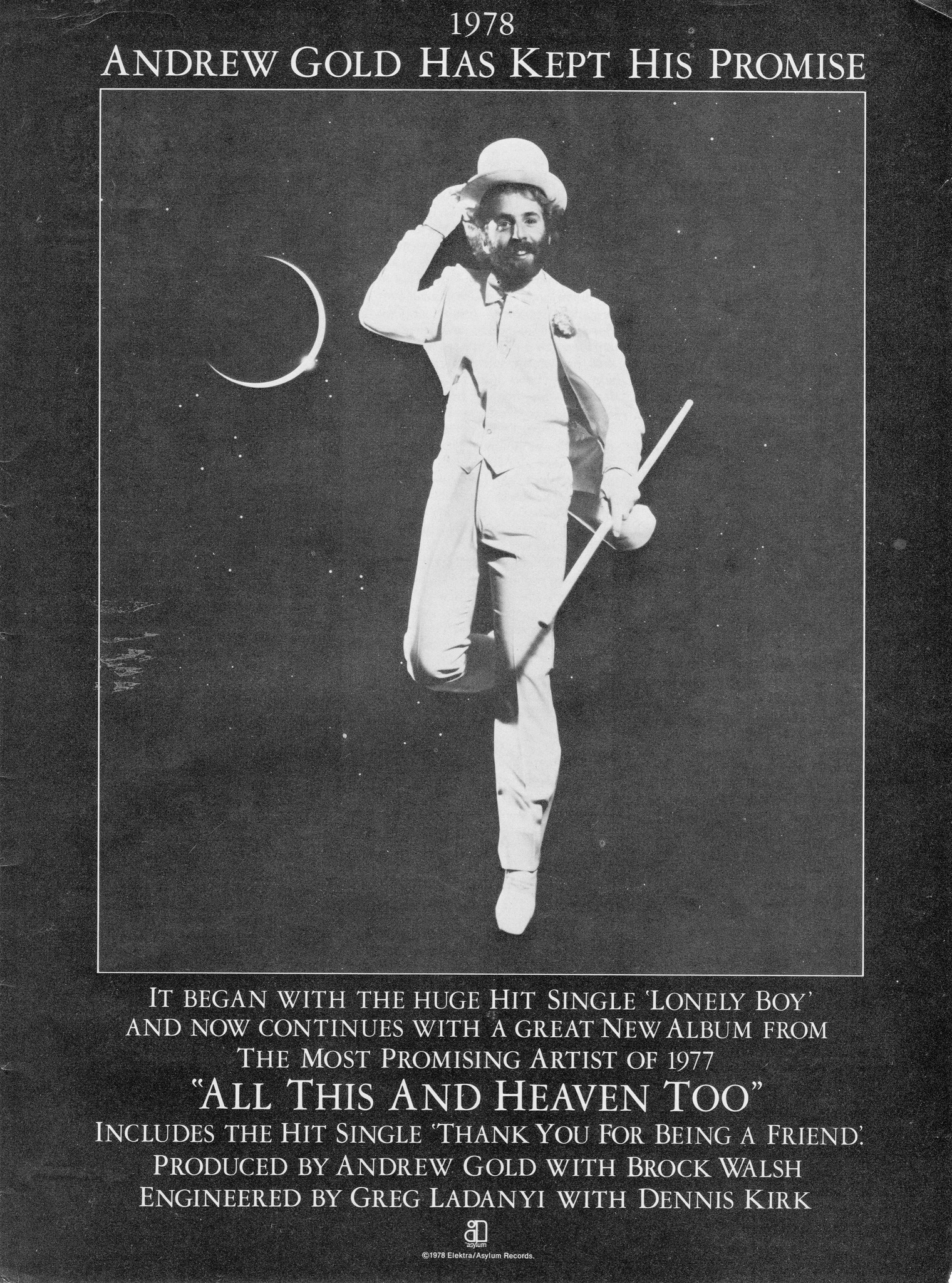 On April 15, 1978: Andrew Gold released the album 