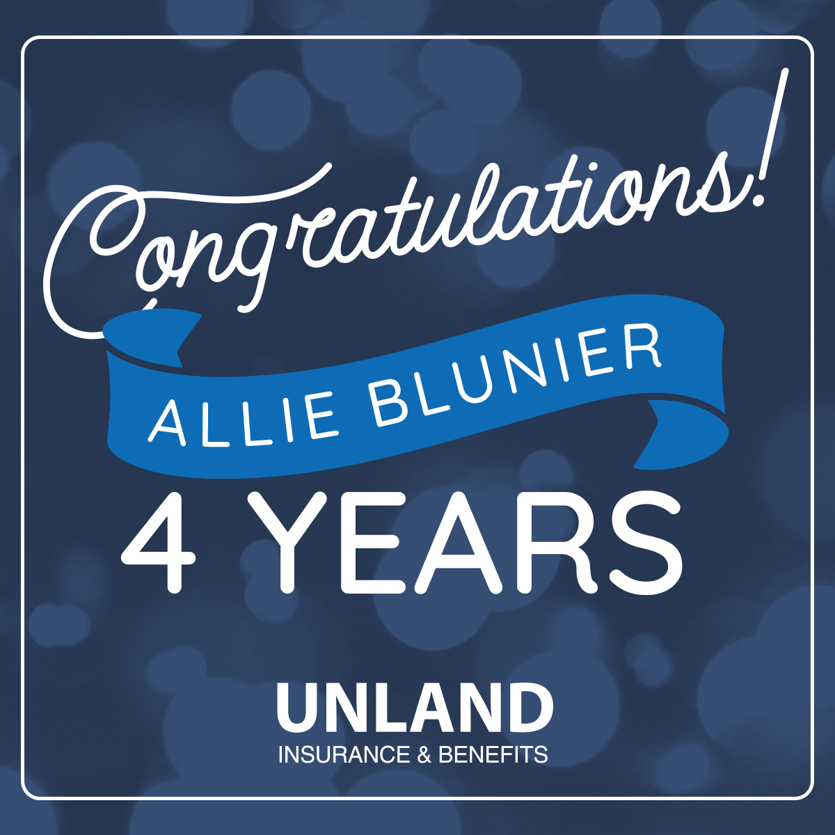 Congratulations to... - Unland Insurance & Benefits
