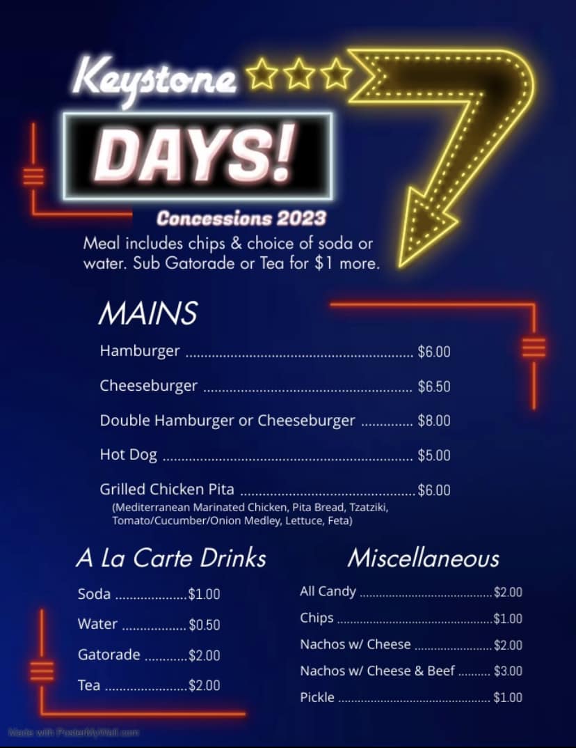 ‼️ ALERT ‼️ Your Keystone Days menu... - Keystone Klub Pool