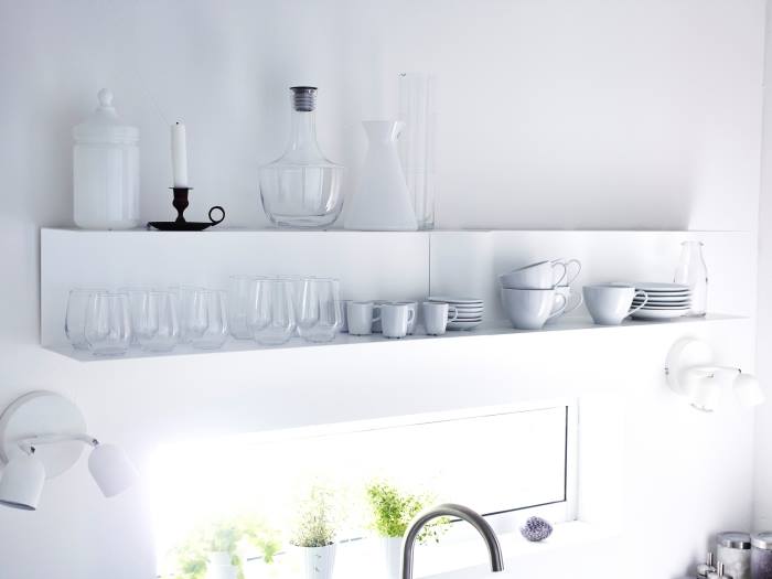 IKEA - Don't waste wall space. The BOTKYRKA wall shelf makes it