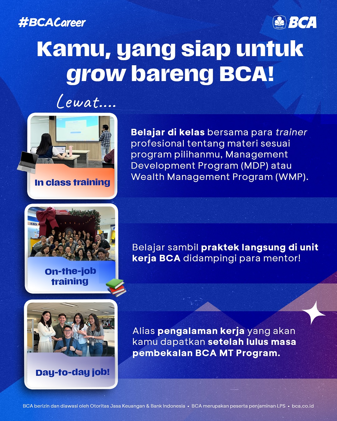 Lifeatbca - BCA MT PROGRAM IS CALLINGGGG! Buat kamu,... | Facebook