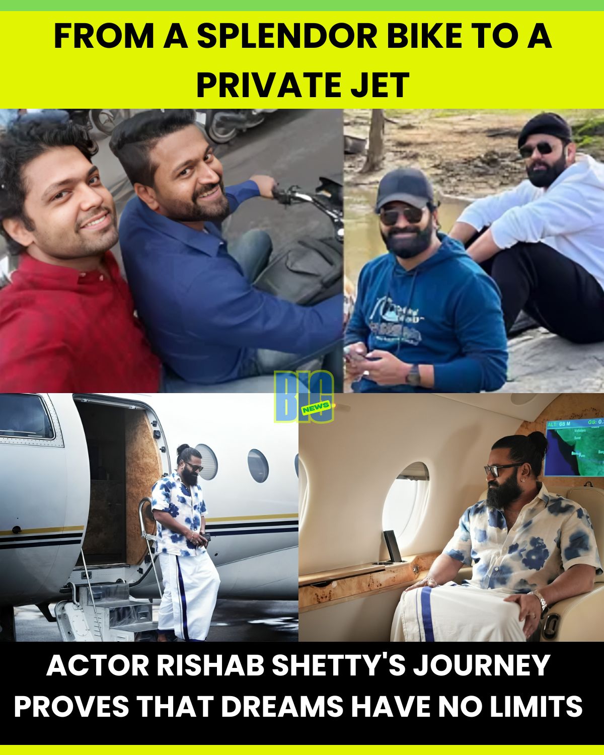 Awesome - 🚀 From Splendor to Private Jet — Rishab Shetty’s Inspiring ...