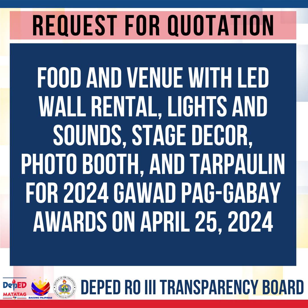 DepEd - DepEd Regional Office III invites all qualified and interested ...