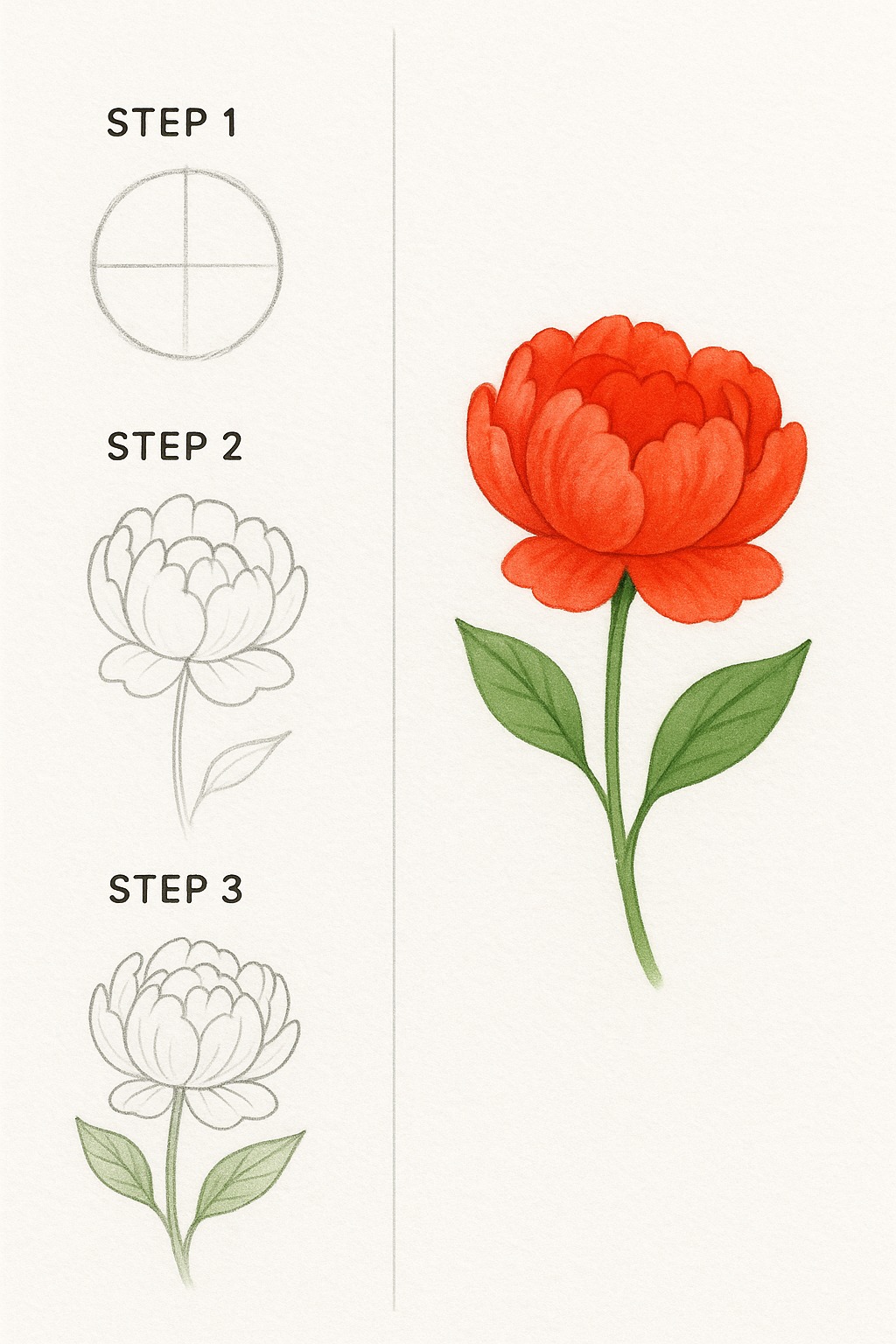 Drawing123 - Step by Step Flower Drawing Tutorial 🌷🌹🌼🌻 Tutorial here ️ ...