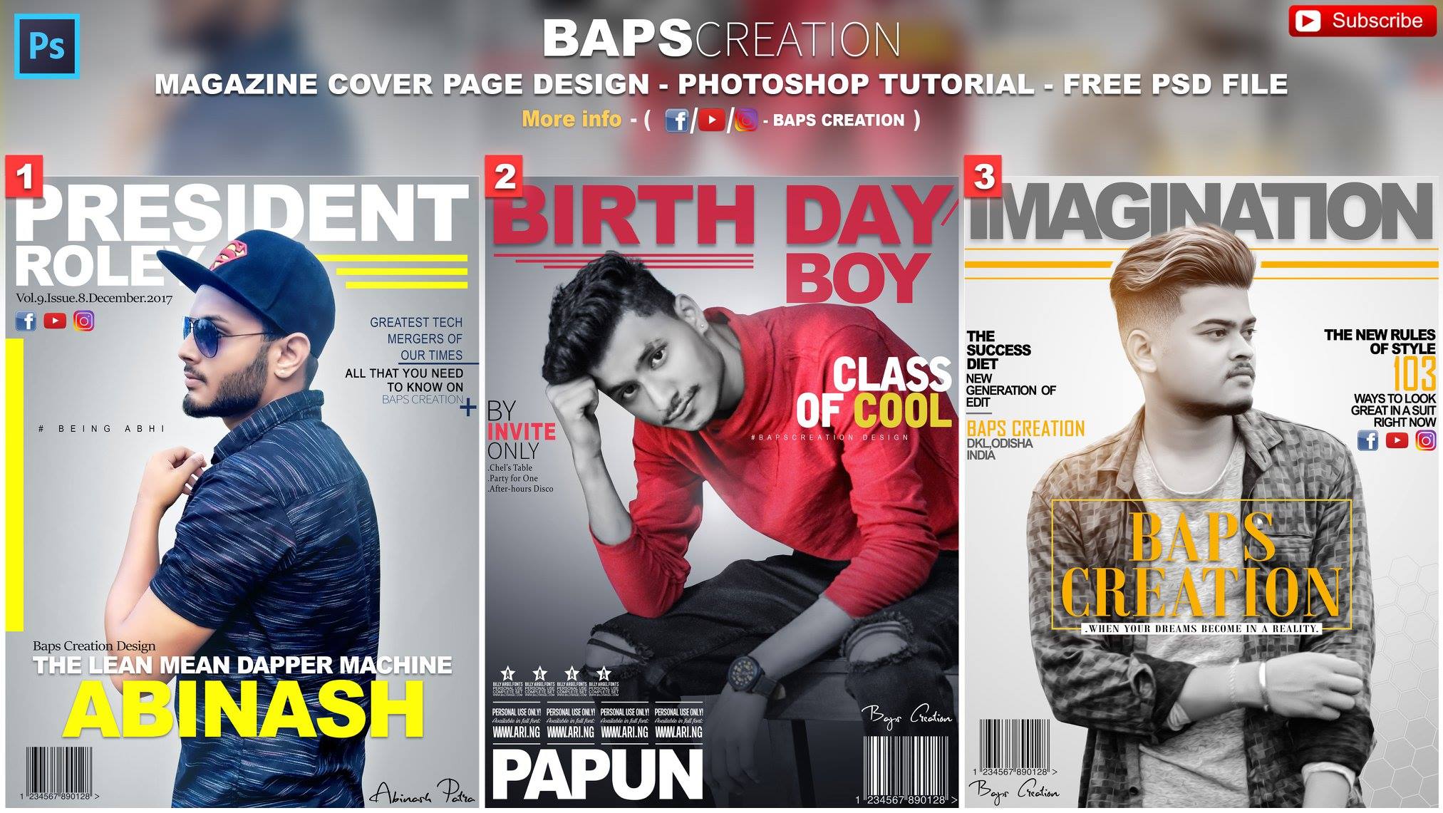 Baps Creation - #magazine cover page design - tutorial... | Facebook