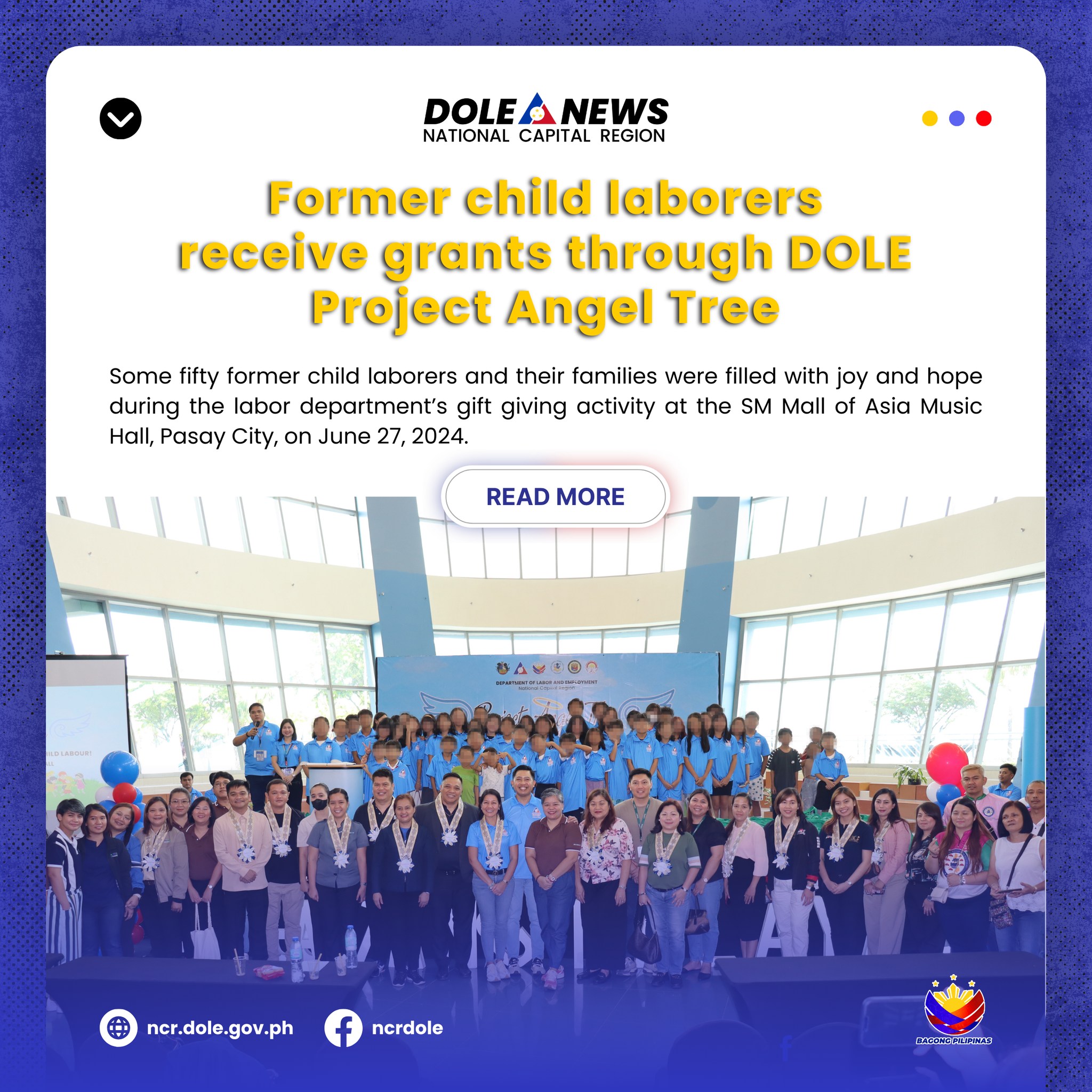 𝗡𝗘𝗪𝗦 𝗥𝗘𝗟𝗘𝗔𝗦𝗘: Some fifty former child laborers and their families were ...