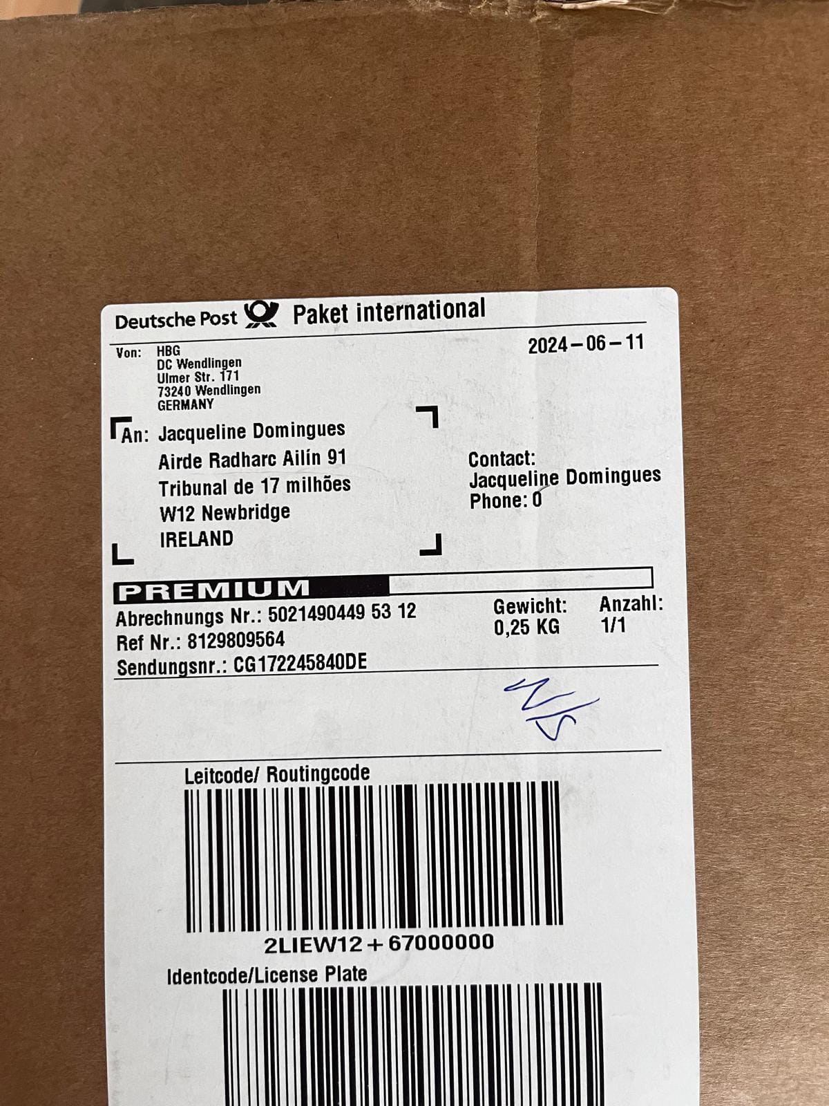 Package left on our step if anyone knows her?