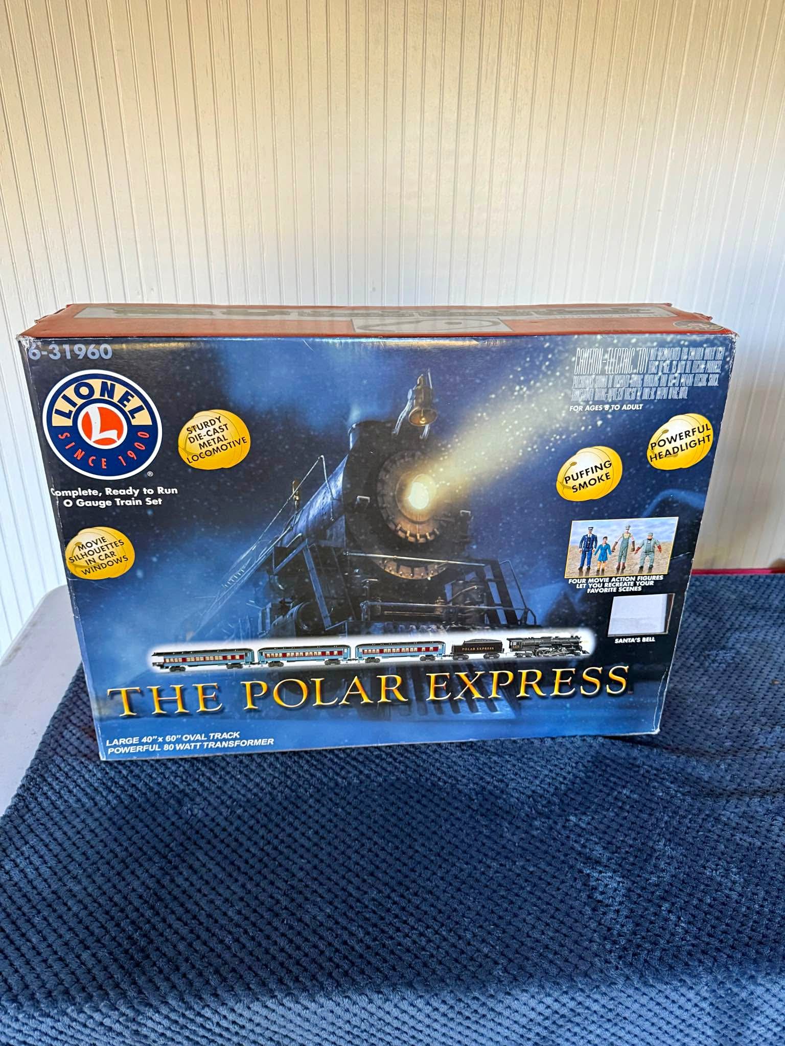 The Polar Express Lionel Train Set 6-31960 40”x60” track box open like ...