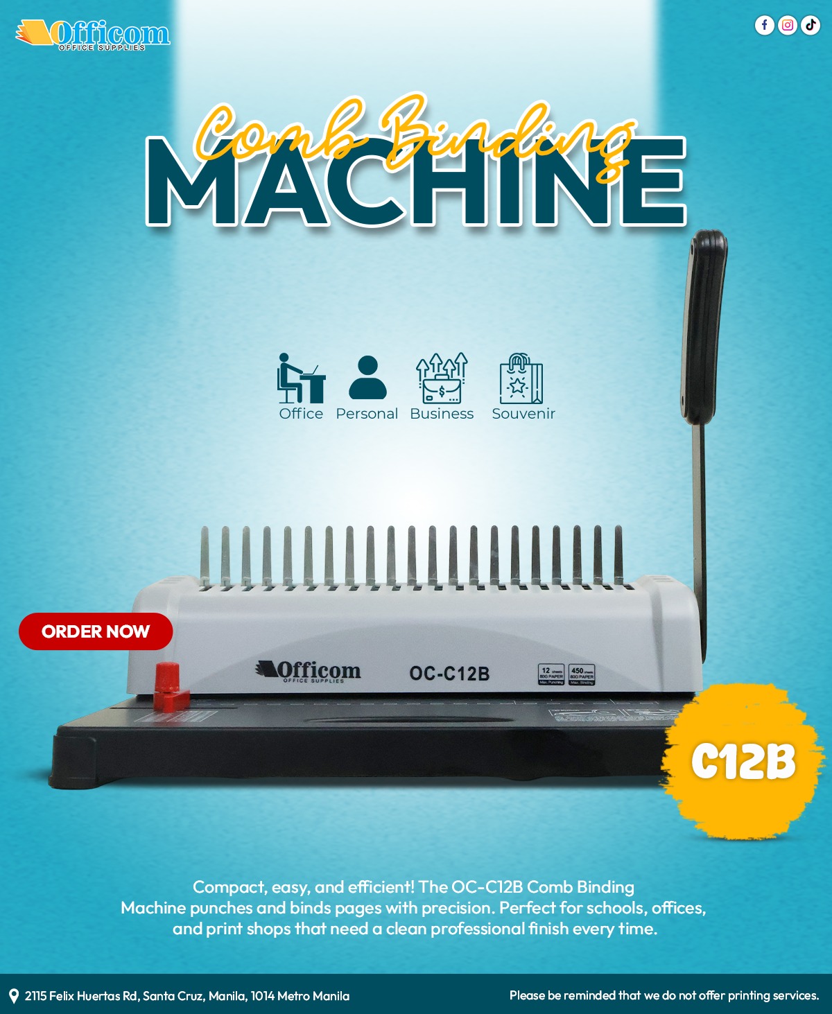 Crystal - 📘 C12B Comb Binding Machine 📘 Organize and bind your ...