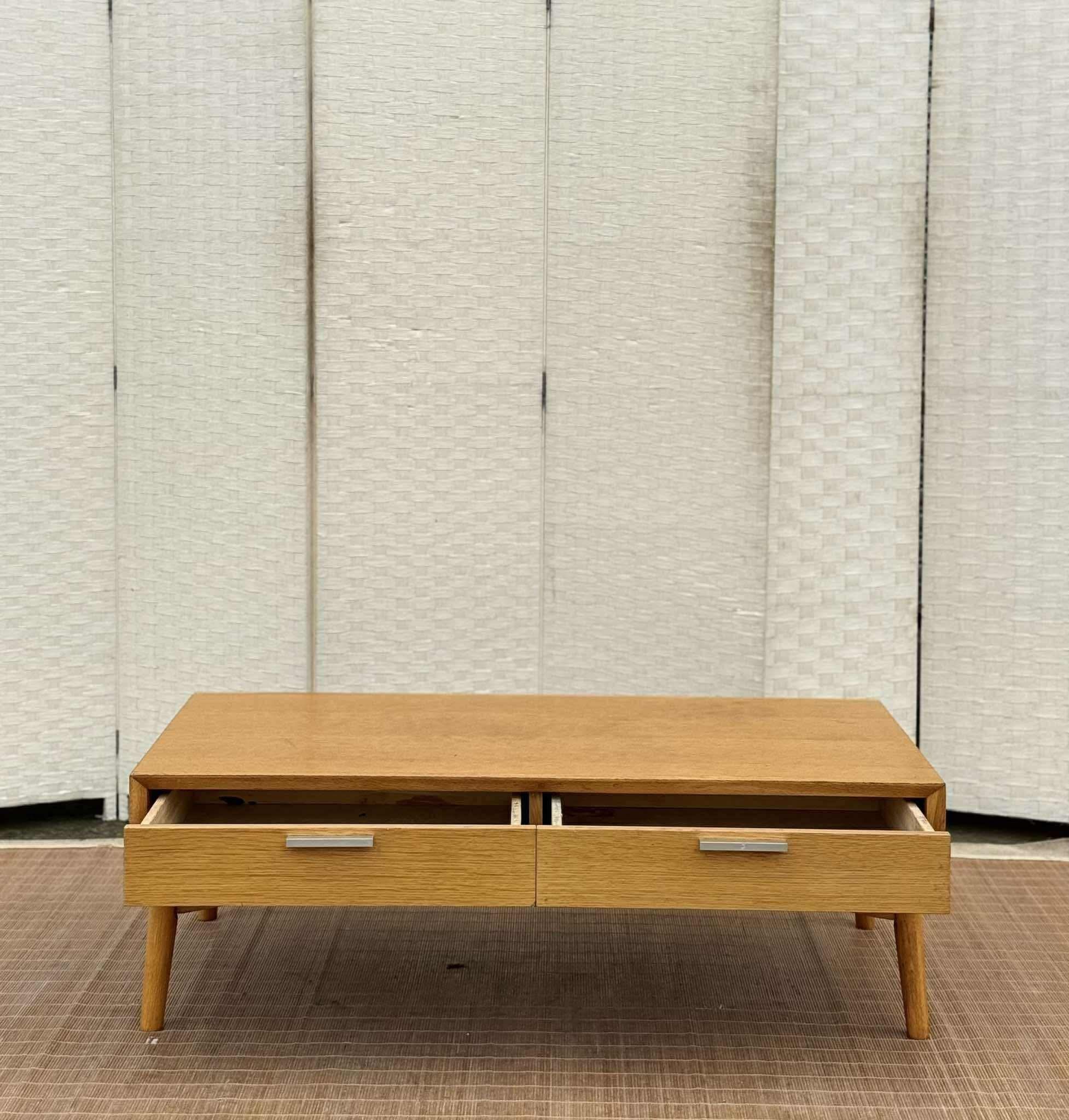 JAPAN SURPLUS SOLID WOOD NITORI TV RACK/ CENTER TABLE WITH DRAWER 