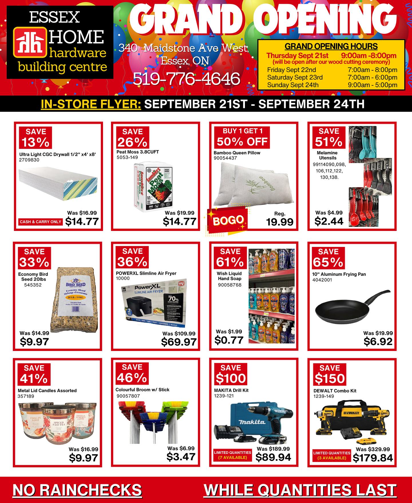 Grand Opening... - Essex Home Hardware Building Centre