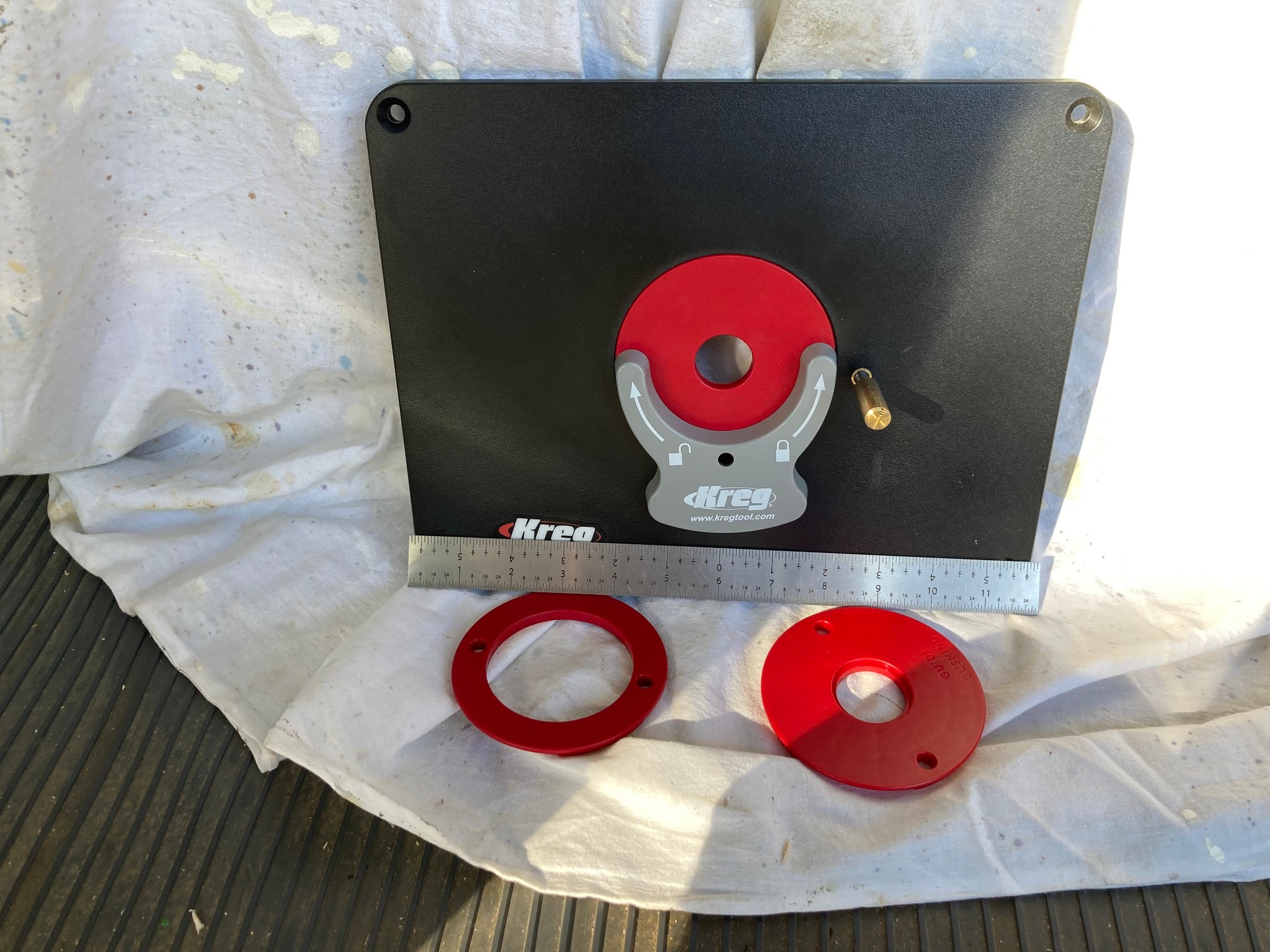 Kreg Precision Router Table Insert Plate w/Level-Loc Rings - Music ...