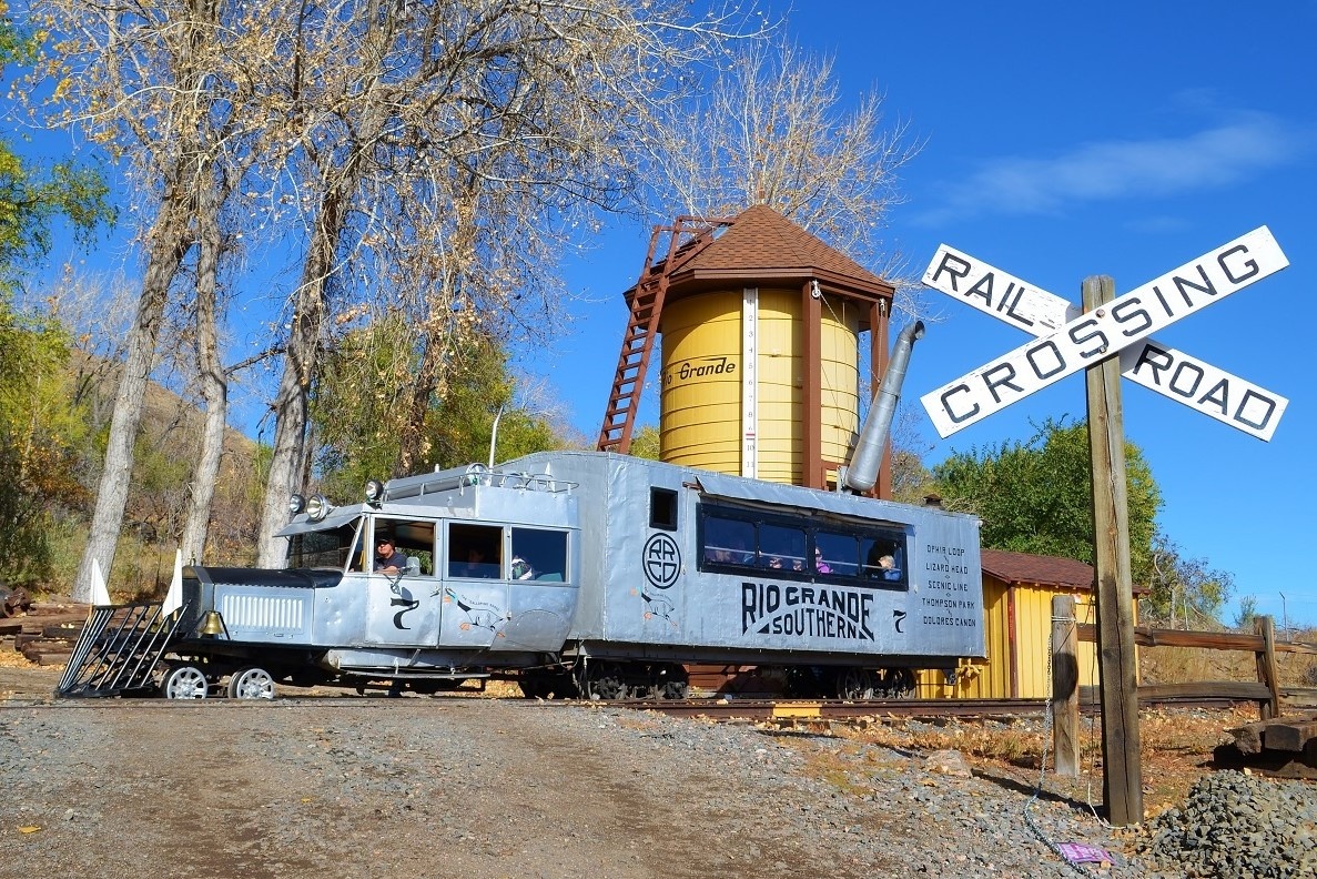 Rio Grande Southern motor no. 7 at Colorado Railroad Museum