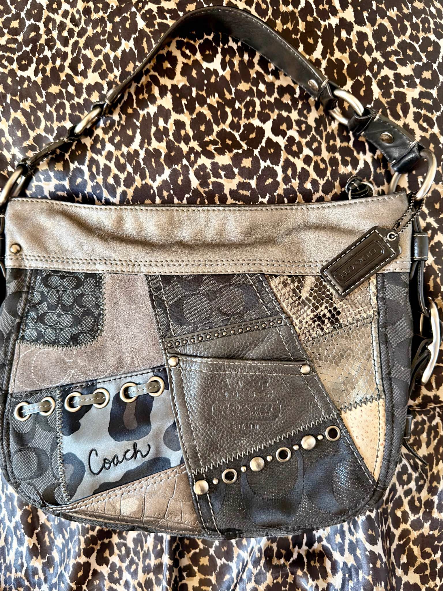 New and used Coach-leopard-print-madison-shoulder-bag for sale 
