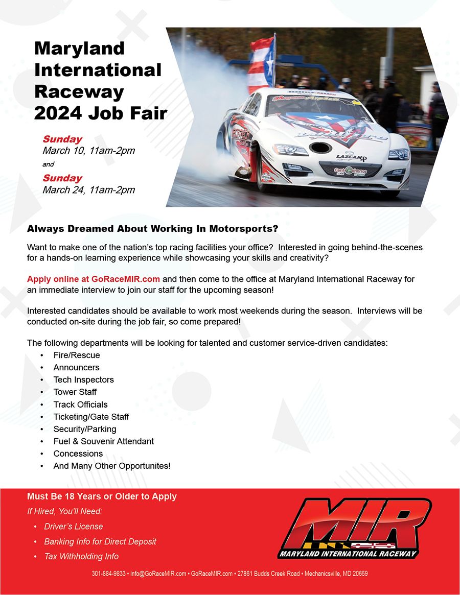 Maryland - Sunday March 10th brings the 2nd Test & Tune of the year to ...