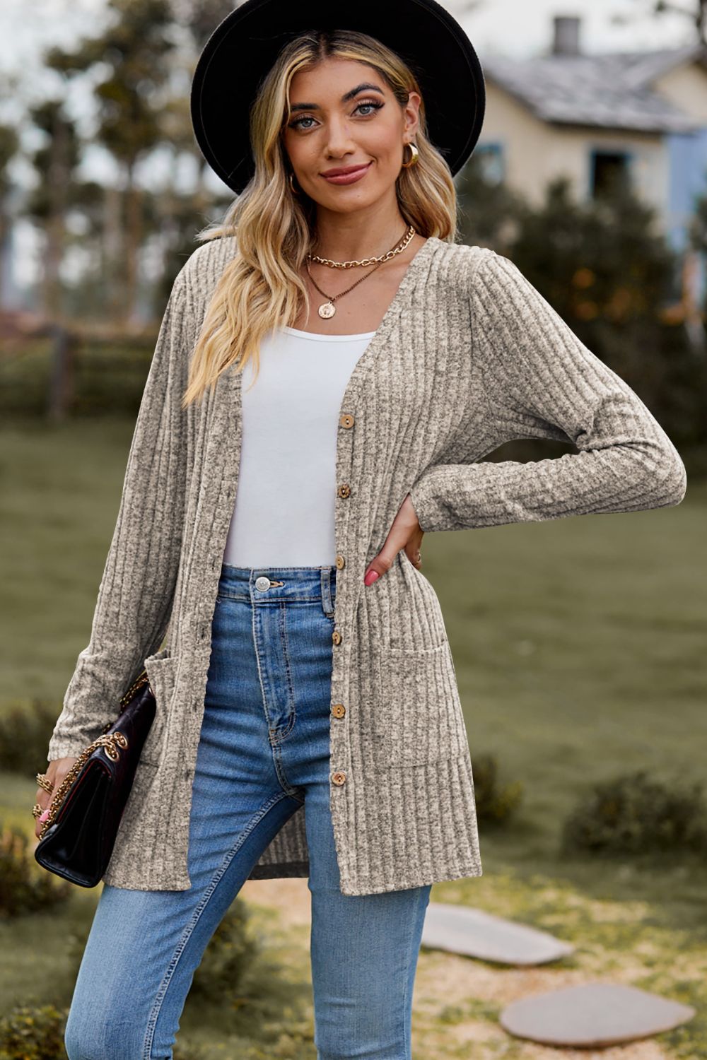 Thin eyelet open front cardigan made of 100% polyester