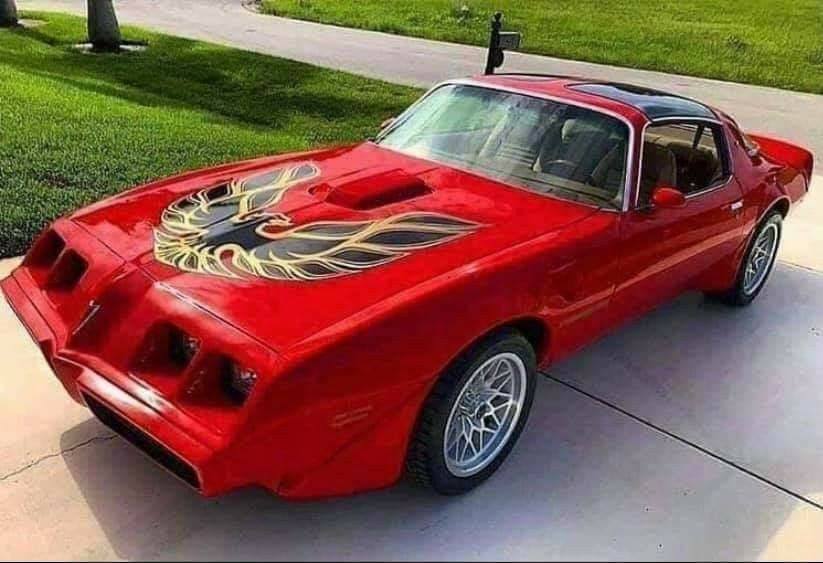 Timeless - 1977 Pontiac Firebird Trans Am 🔥🦅 Glossy red, iconic phoenix ...