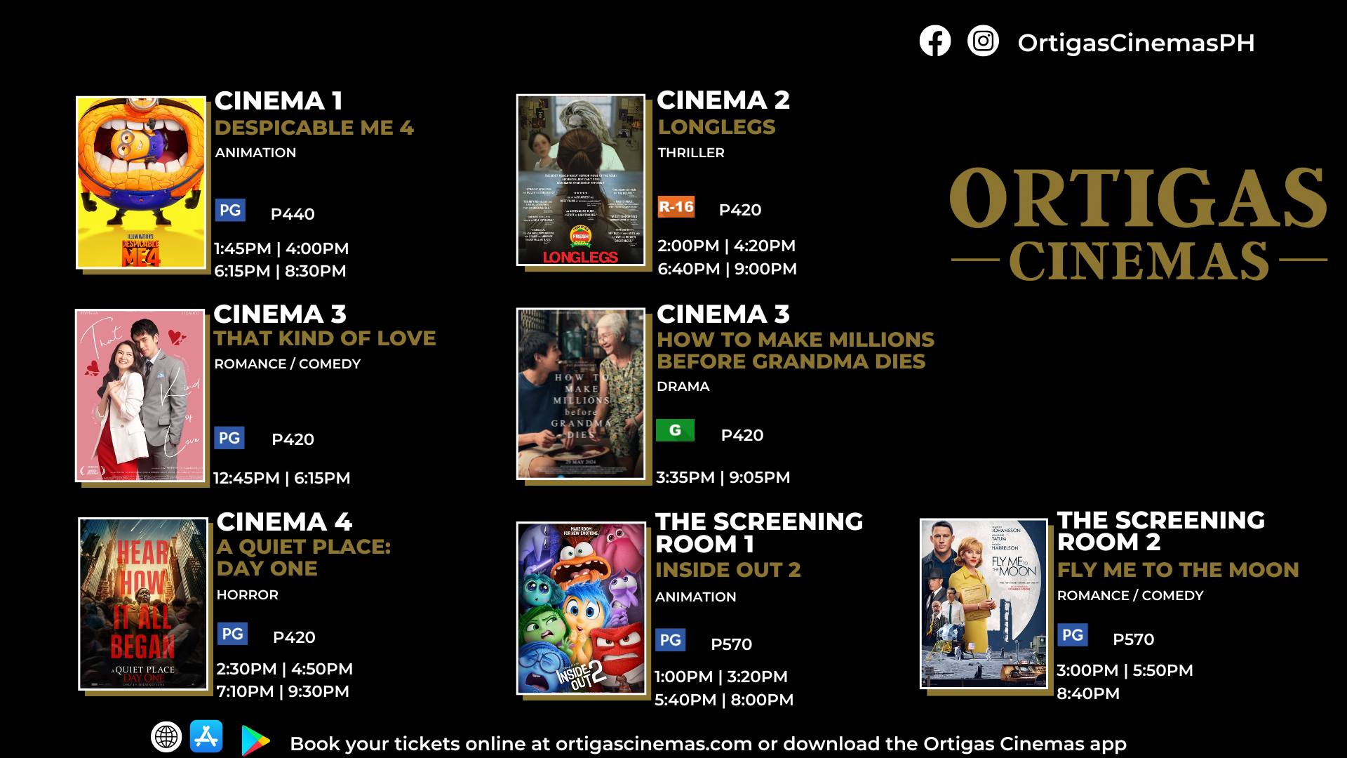 Here's our movie schedule... - Estancia at Capitol Commons
