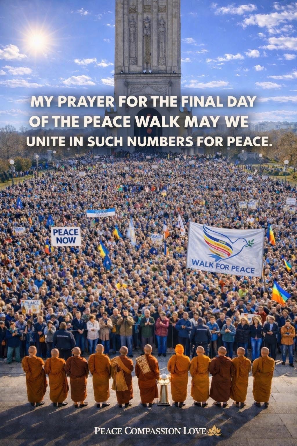 Buddha - Tomorrow, the Walk for Peace will reach its final destination ...