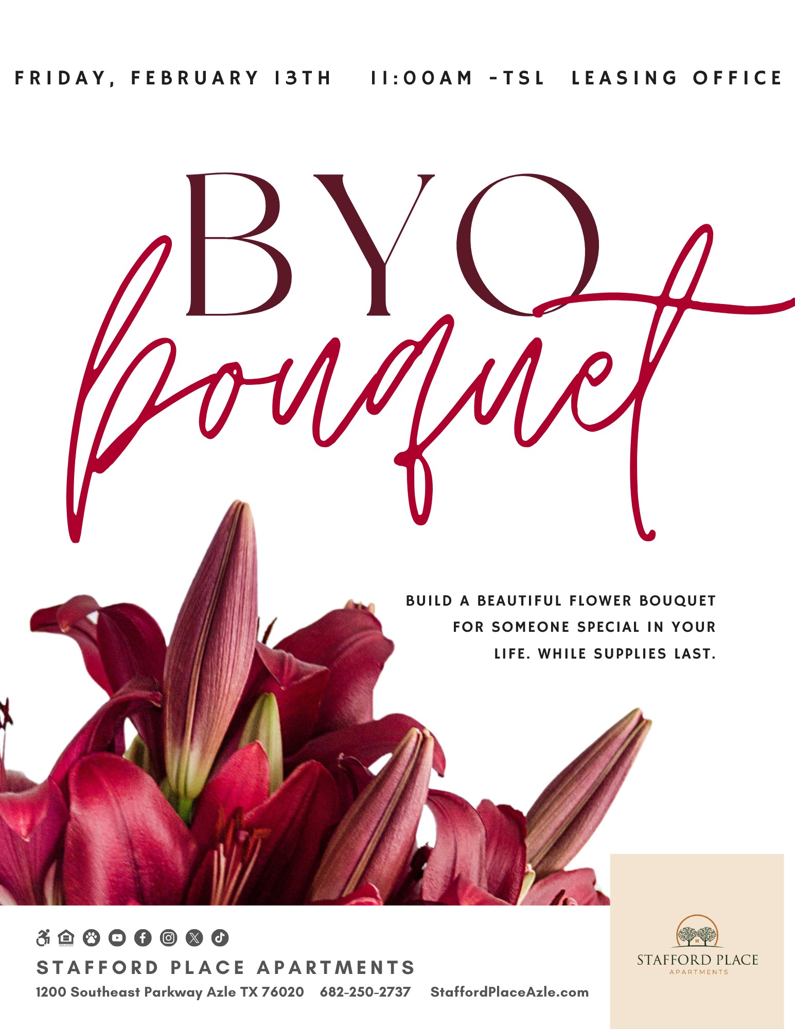 Stafford Place - 🌸 Join Us for BYOB: Build Your Own... | Facebook