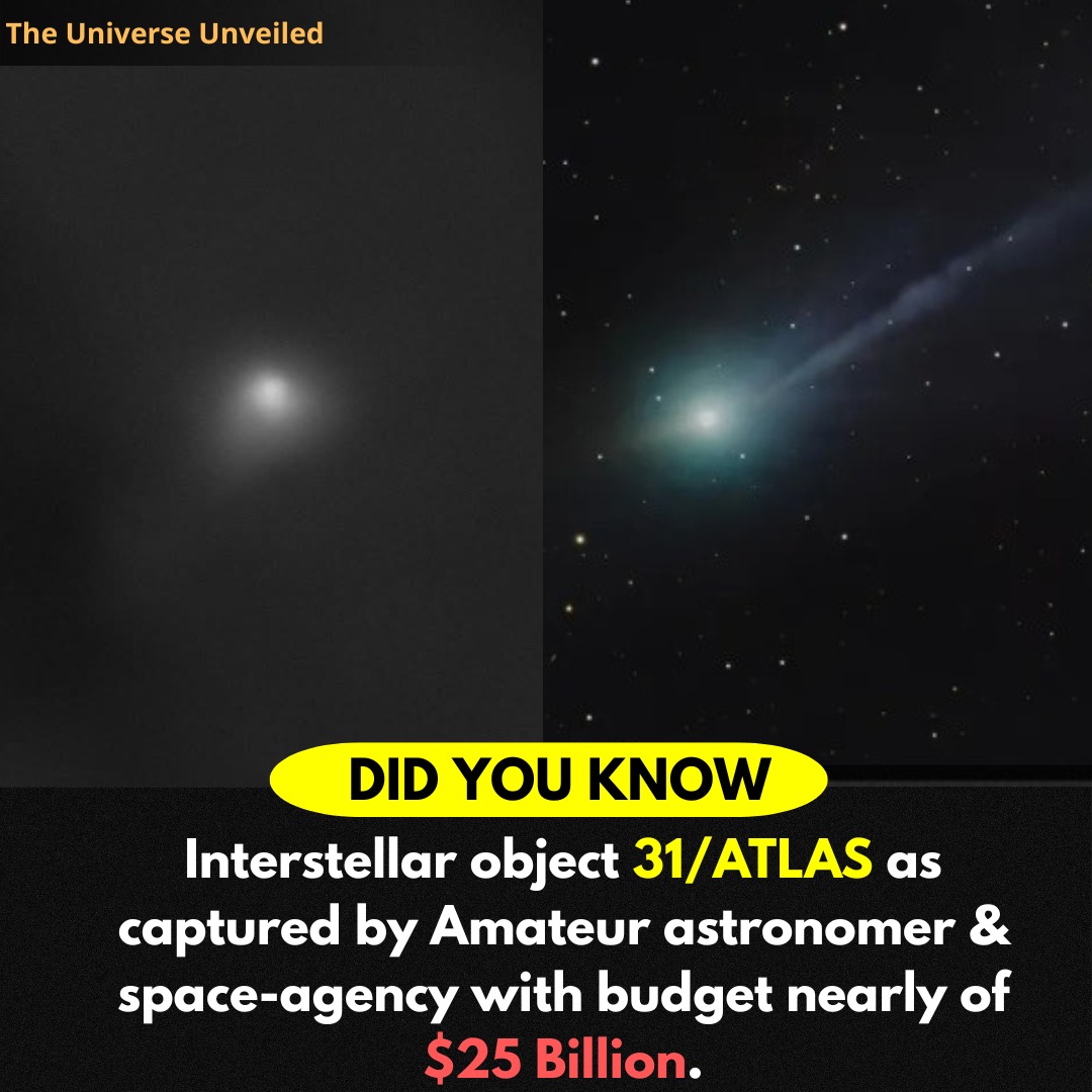 The Universe - Interstellar object 31/ATLAS as captured by Amateur ...