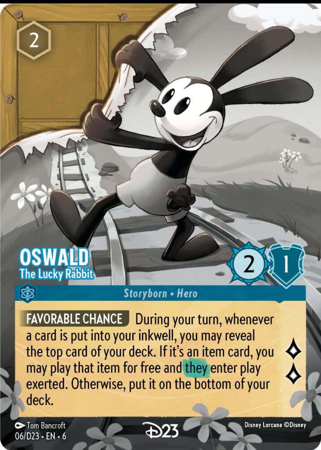 Why did Disney change Oswald's text on D23 promo in Azurite Sea?