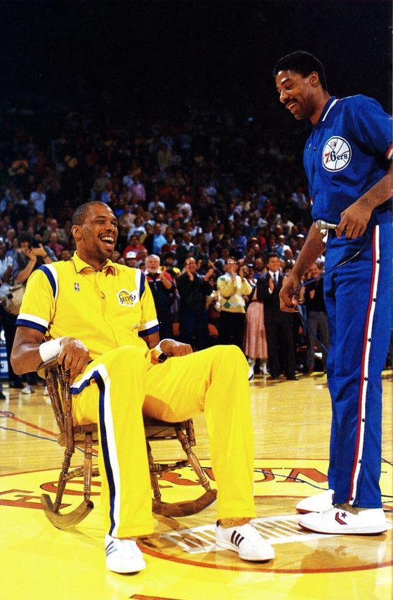 Kareem Abdul-Jabbar and Julius Erving in the NBA