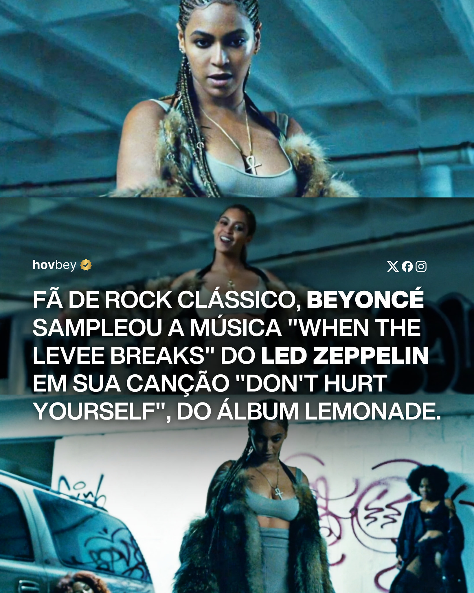 hovbey - Sabia? Fã de rock clássico, Beyoncé sampleou a música 