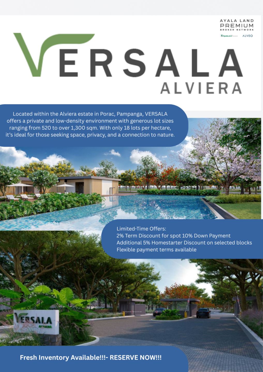 Ayalaland - 🌿 VERSALA ALVIERA – October Payment Privilege! 🌿 Secure ...